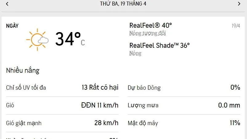 Dự báo thời tiết TPHCM hôm nay 19/4 và ngày mai 20/4/2022: Trời khô nóng