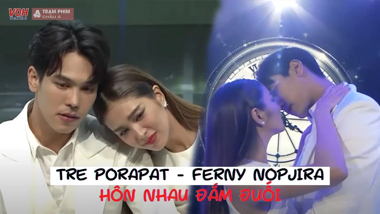 Yêu Nhầm Chị Dâu vẫn chưa đi đến hồi kết, nhưng Tre Porapat và Ferny Nopjira đã hôn nhau đắm đuối