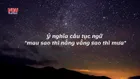 Giải thích ý nghĩa tục ngữ Mau sao thì nắng vắng sao thì mưa