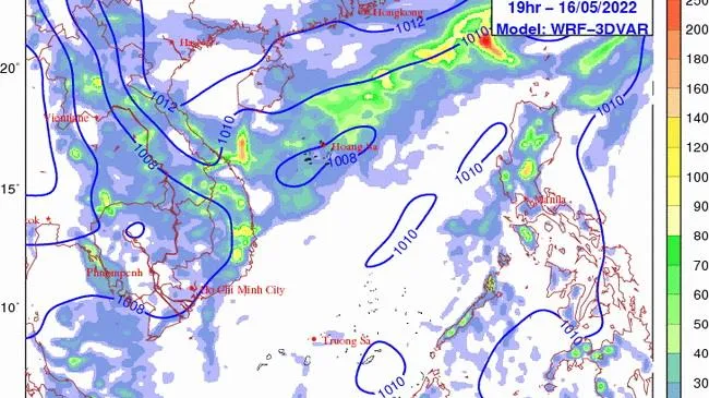 Dự báo thời tiết 3 ngày tới (từ đêm 16-19/5/2022): Nhiều mưa