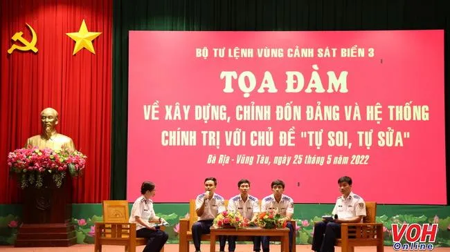 Tuổi trẻ Bộ Tư lệnh Vùng Cảnh sát biển 3 tọa đàm với chủ đề “Tự soi, tự sửa”