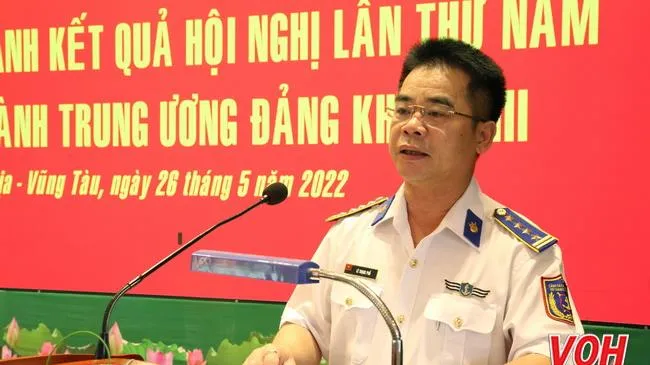 Đảng ủy Vùng Cảnh sát biển 3 Thông báo nhanh kết quả Hội nghị Trung ương 5, Khóa XIII