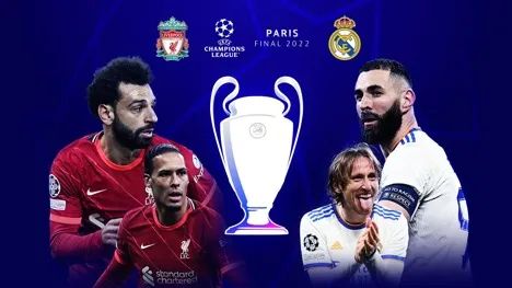 Xem trực tiếp Chung kết Cúp C1 2022: Liverpool vs Real Madrid