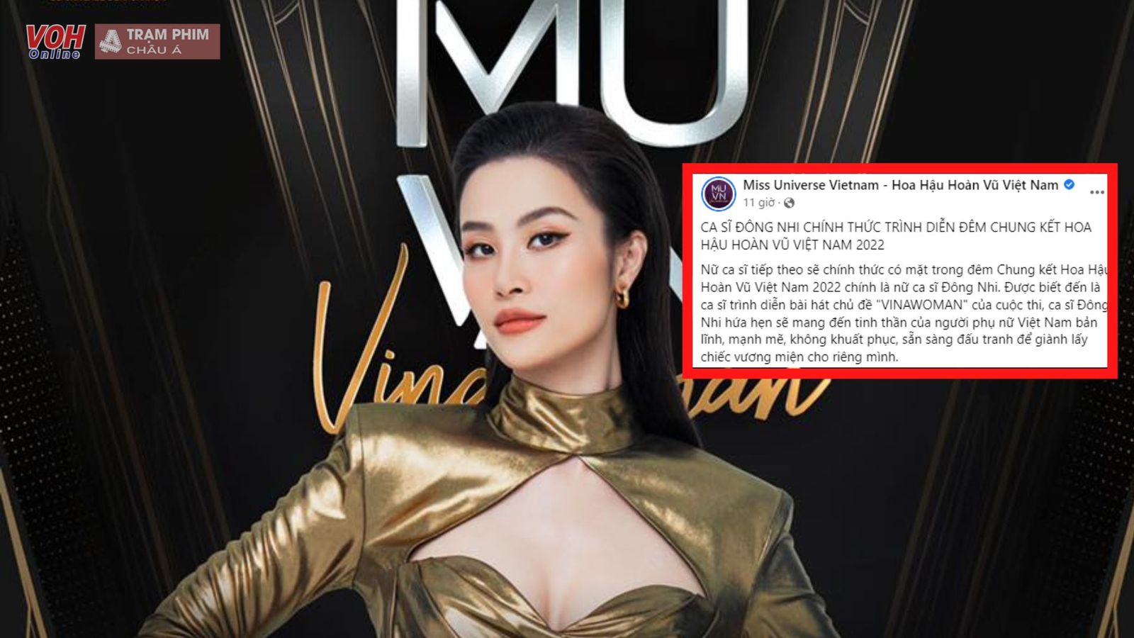 Đông Nhi tham gia trình diễn tại Hoa hậu Hoàn vũ Việt Nam sau loạt ồn ào