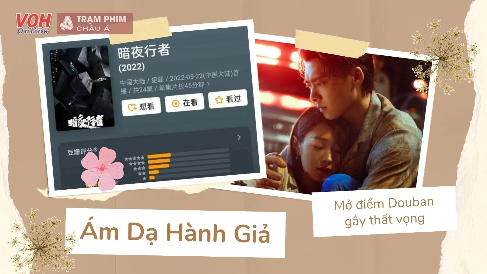 Ám Dạ Hành Giả của Lý Dịch Phong và Tống Dật mở điểm Douban khiến fan không hài lòng