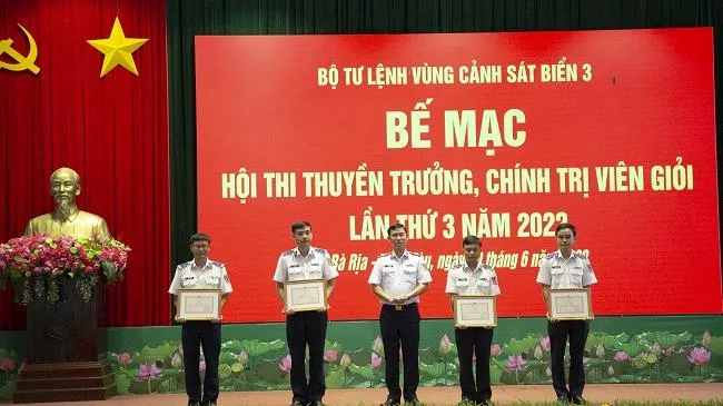 Bộ Tư lệnh Vùng Cảnh sát biển 3 bế mạc Hội thi Thuyền trưởng, Chính trị viên tàu giỏi