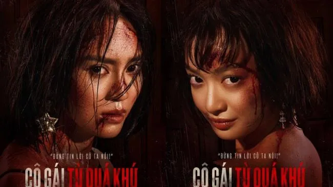 Teaser poster Cô gái từ quá khứ: Lan Ngọc tơi tả, Kaity Nguyễn cười ranh mãnh