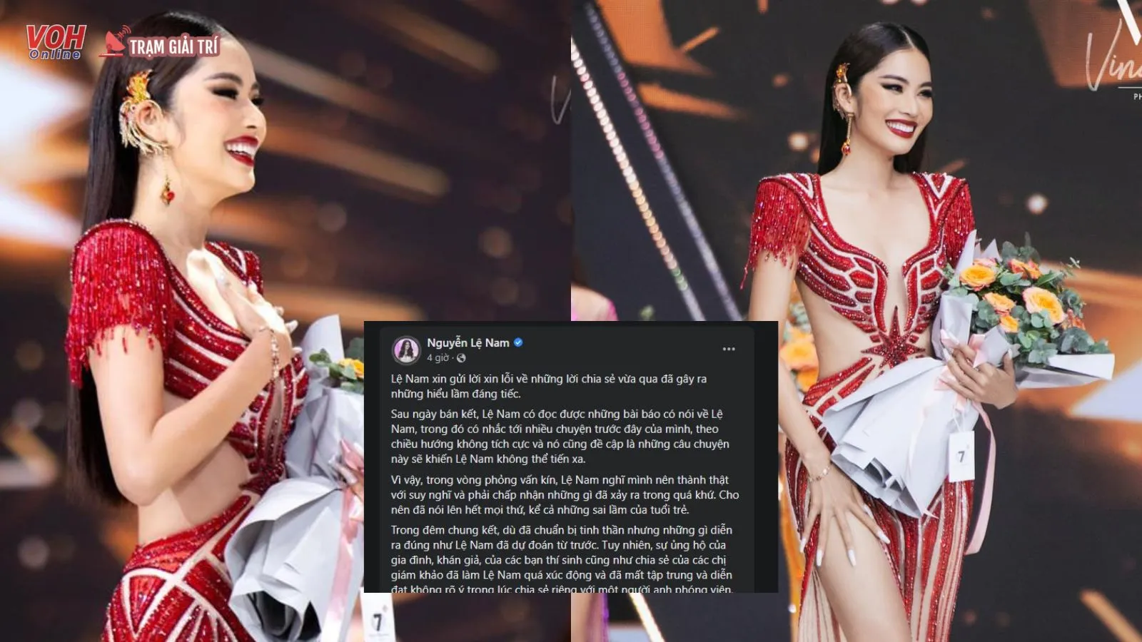 Lệ Nam lên tiếng sau khi đổ lỗi cho giới tính khiến mình out top tại Hoa hậu Hoàn Vũ Việt Nam 2022