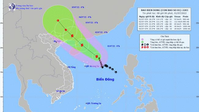 Dự báo thời tiết: Bão số 1 di chuyển hướng về đảo Hải Nam (Trung Quốc)