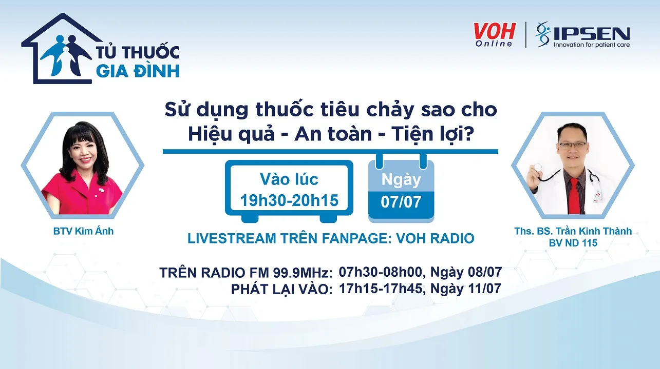 [Livestream] Sử dụng thuốc tiêu chảy sao cho: Hiệu quả- An toàn - Tiện lợi