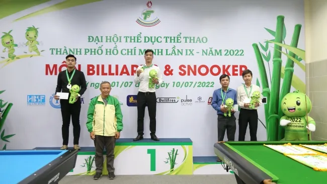 Quận 1 giành ngôi đầu môn Billiards undefined Snooker Đại hội TDTT TPHCM