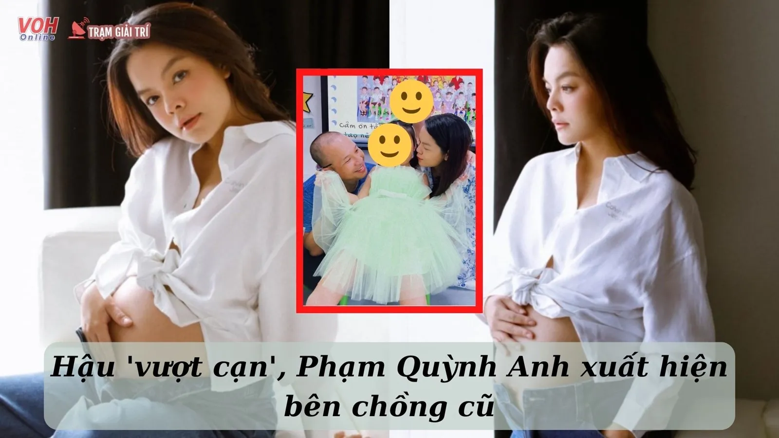 Phạm Quỳnh Anh hội ngộ chồng cũ hậu sinh con thứ 3