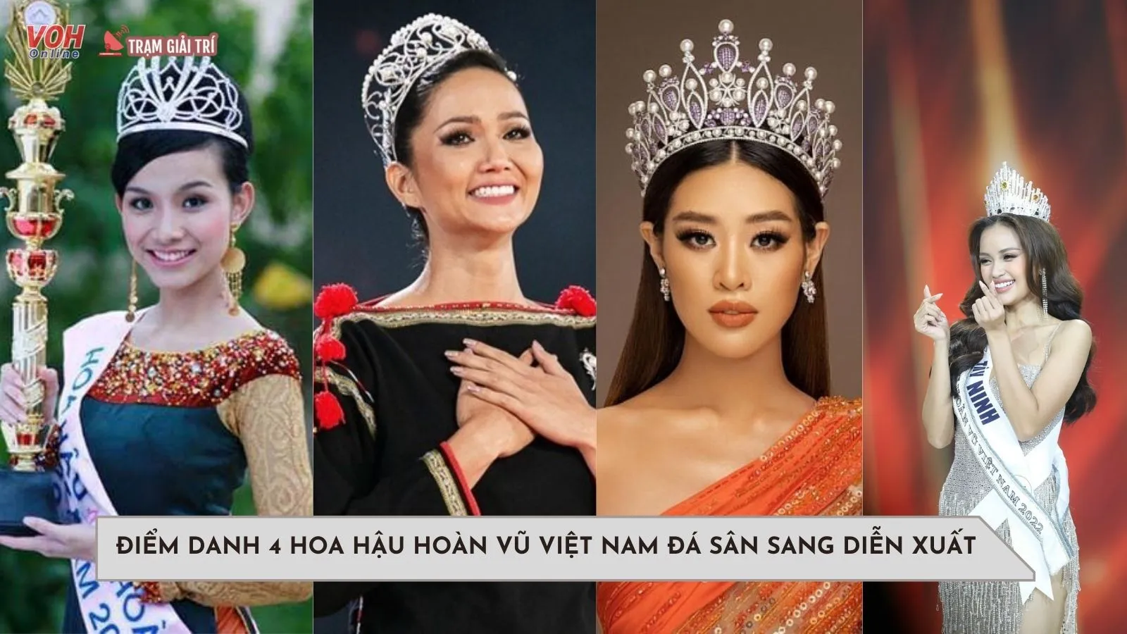 4 Hoa hậu Hoàn vũ Việt Nam đá sân sang diễn xuất