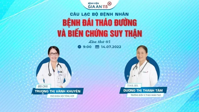 Không thể xem nhẹ biến chứng suy thận trên bệnh nhân đái tháo đường