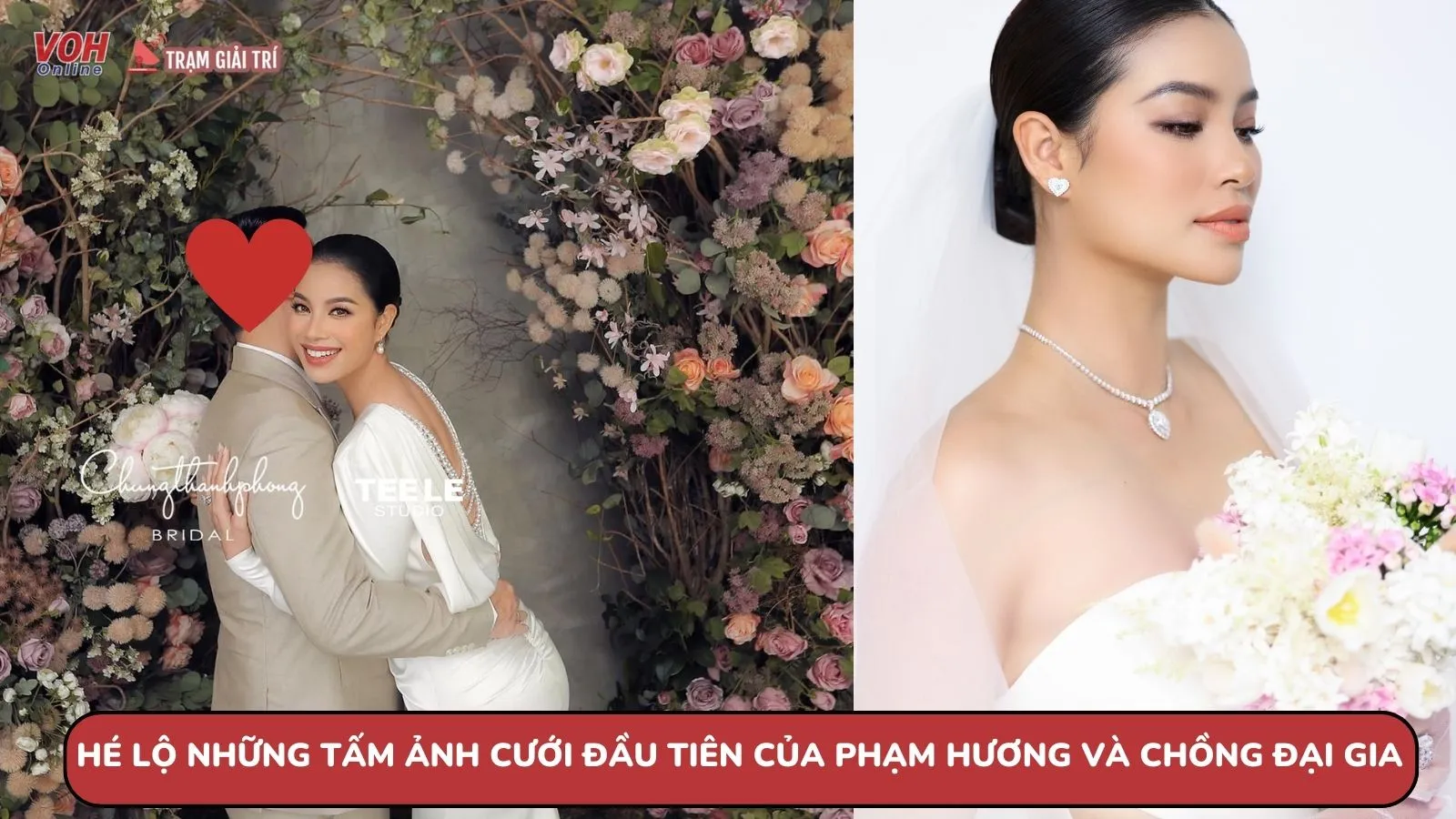 Hé lộ những tấm ảnh cưới đầu tiên của Phạm Hương và chồng đại gia