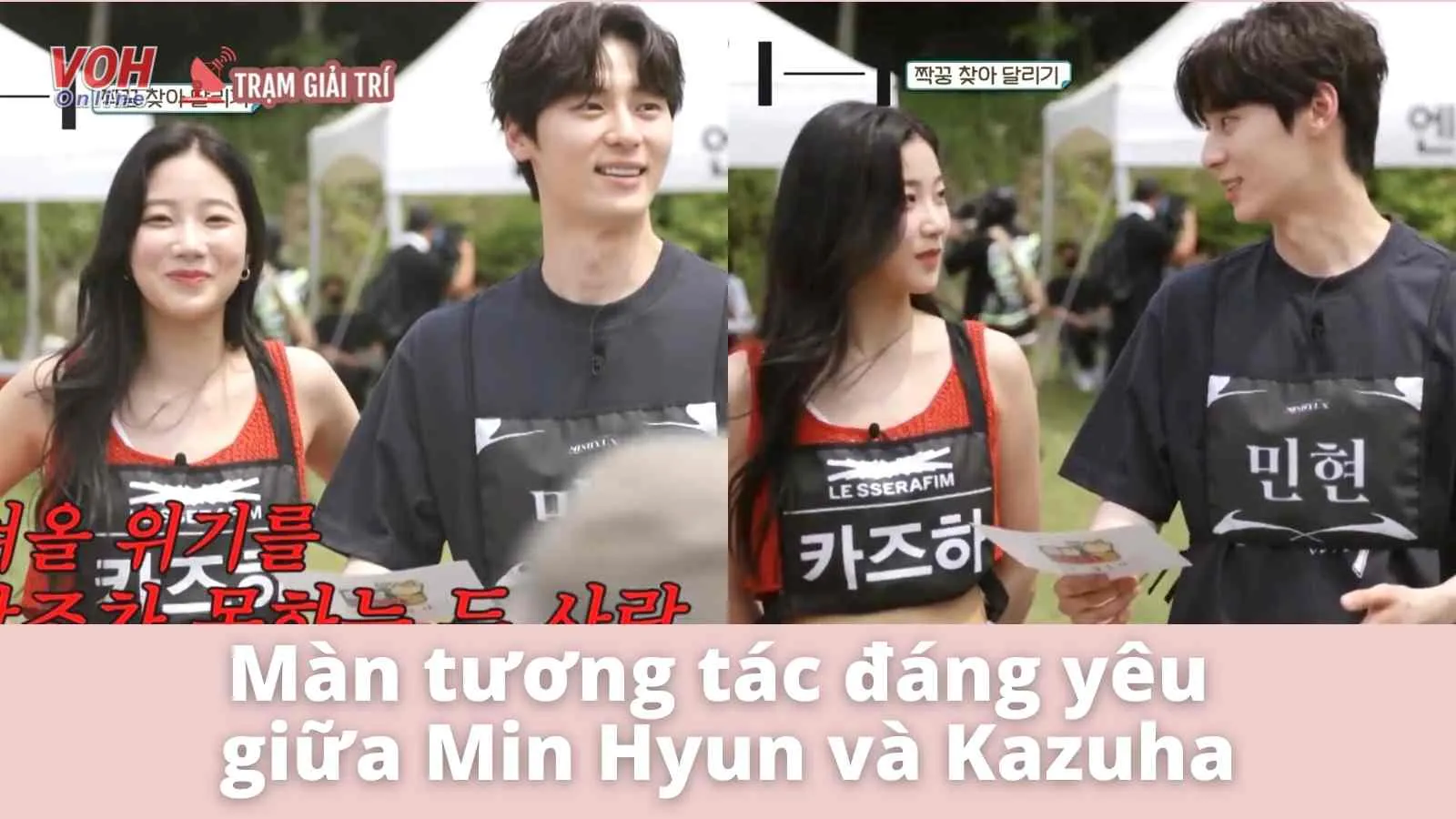 Minhyun (NUEST) và Kazuha (LE SSERAFIM) tương tác cực đáng yêu