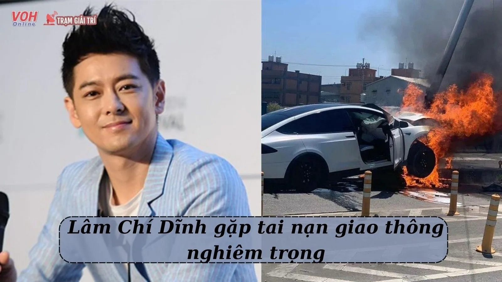Lâm Chí Dĩnh gặp tai nạn giao thông