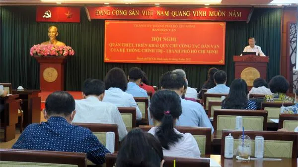 Hội nghị quán triệt, triển khai Quy chế công tác dân vận của hệ thống chính trị TPHCM