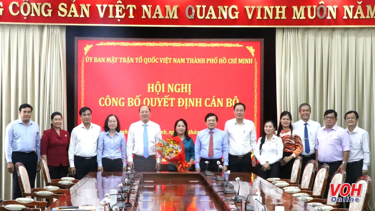 TPHCM: Trao quyết định cho Chủ tịch Ủy ban MTTQ Việt Nam TP Trần Kim Yến