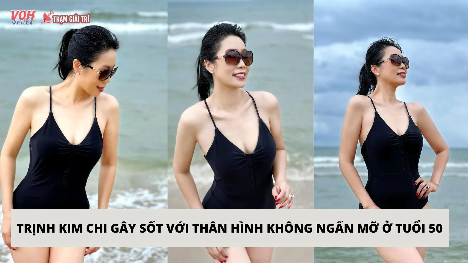 Trịnh Kim Chi khoe thân hình không ngấn mỡ ở tuổi 50