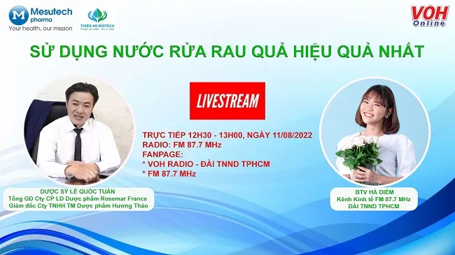 [Livestream] Sử dụng nước rửa rau quả hiệu quả nhất