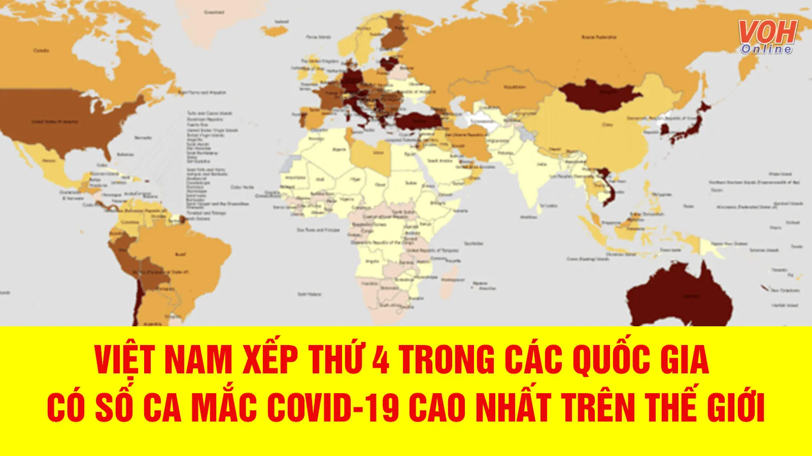 Tin nhanh trưa 11/8: Việt Nam xếp thứ 4 trong các quốc gia có số ca mắc Covid-19 cao nhất thế giới