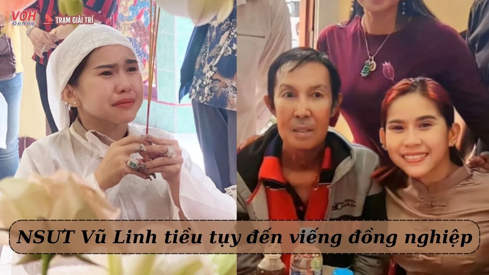 NSƯT Vũ Linh đến nhà thắp hương cố nghệ sĩ Bạch Mai