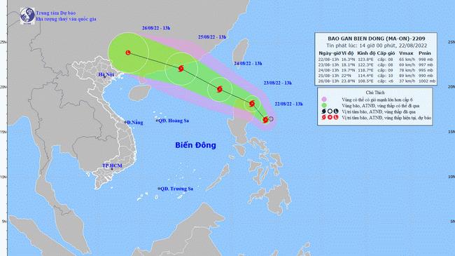 Tin bão hôm nay 22/8: Bão Ma-on hoạt động phía Đông đảo Luzon