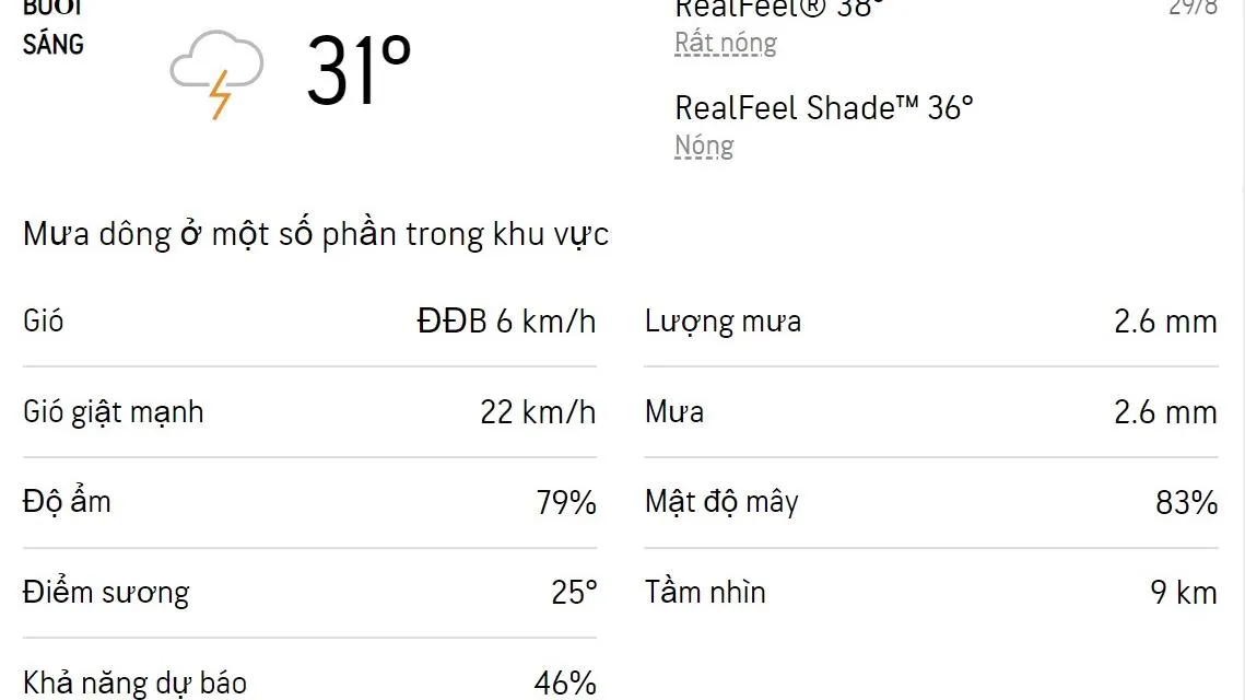 Dự báo thời tiết TPHCM hôm nay và ngày mai 30/8/2022: Có mưa