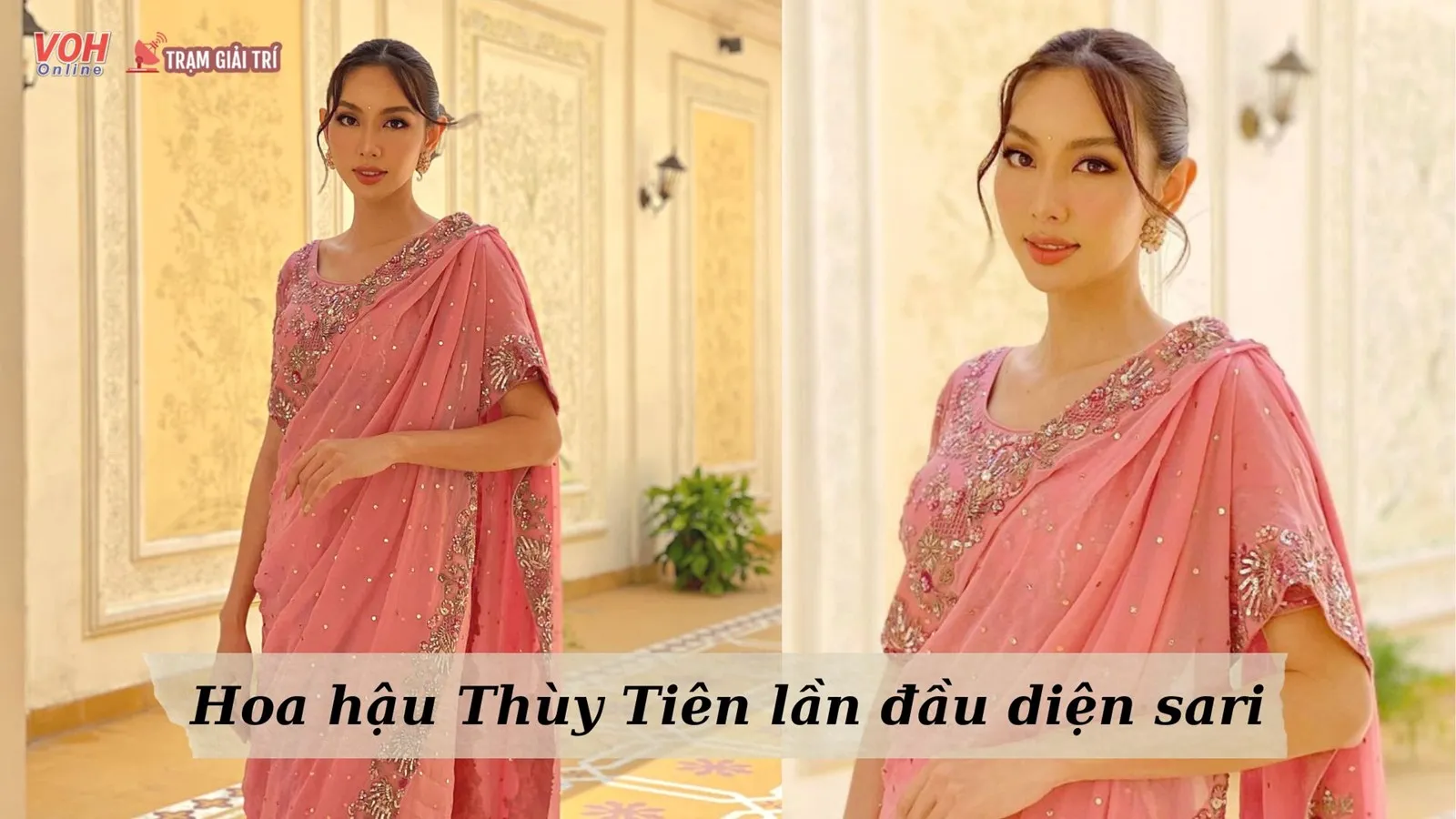 Mê mẩn trước nhan sắc của Thùy Tiên trong bộ trang phục truyền thống Ấn Độ