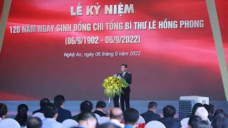 Nghệ An: Kỷ niệm 120 năm Ngày sinh Tổng Bí thư Lê Hồng Phong
