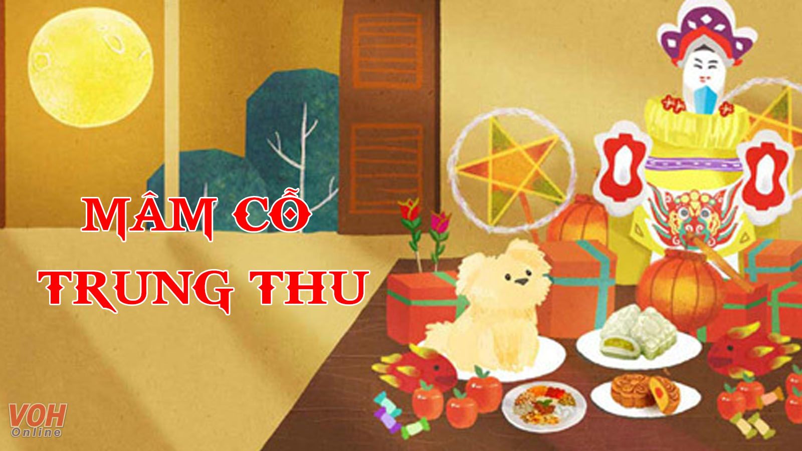 Hướng dẫn cách bày trí mâm cỗ tết Trung thu đơn giản, đẹp mắt
