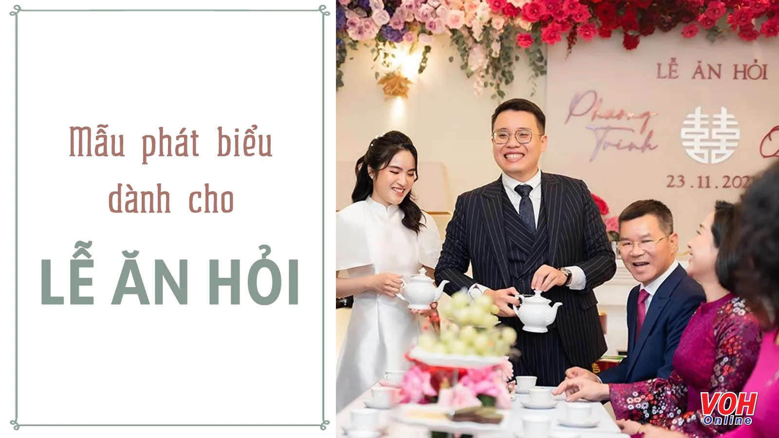 9 mẫu bài phát biểu trong lễ ăn hỏi của họ nhà trai và nhà gái