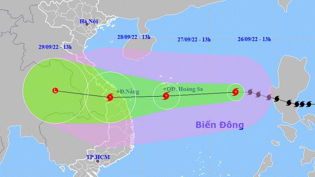 Dự báo Bão số 4 sẽ đi vào đất liền Trung Trung Bộ