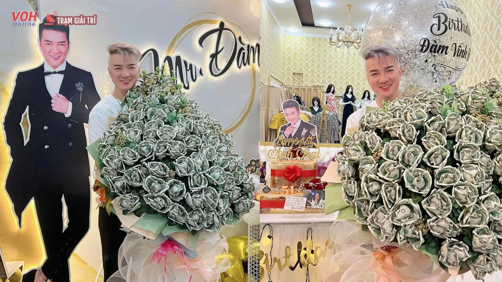 Đàm Vĩnh Hưng được &#039;fan ruột&#039; tặng bó hoa từ tiền đô nhân dịp sinh nhật