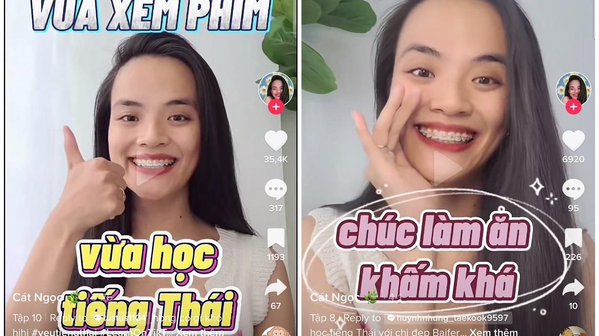 Nữ TikToker đưa tiếng Thái đến gần hơn với bạn trẻ Việt