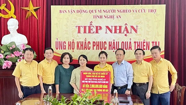 TPHCM hỗ trợ người dân Nghệ An thiệt hại do mưa lũ 2 tỉ đồng