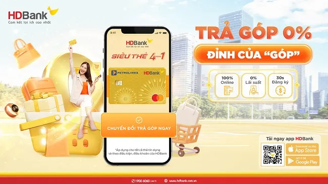 Thoải mái mua sắm với tính năng chuyển đổi trả góp 0% lãi suất