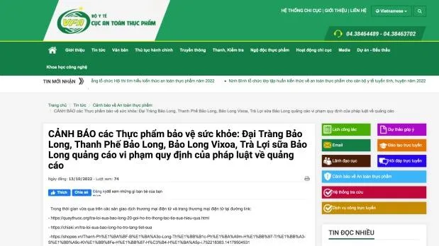 Hàng loạt thực phẩm bảo vệ sức khỏe bị tuýt còi