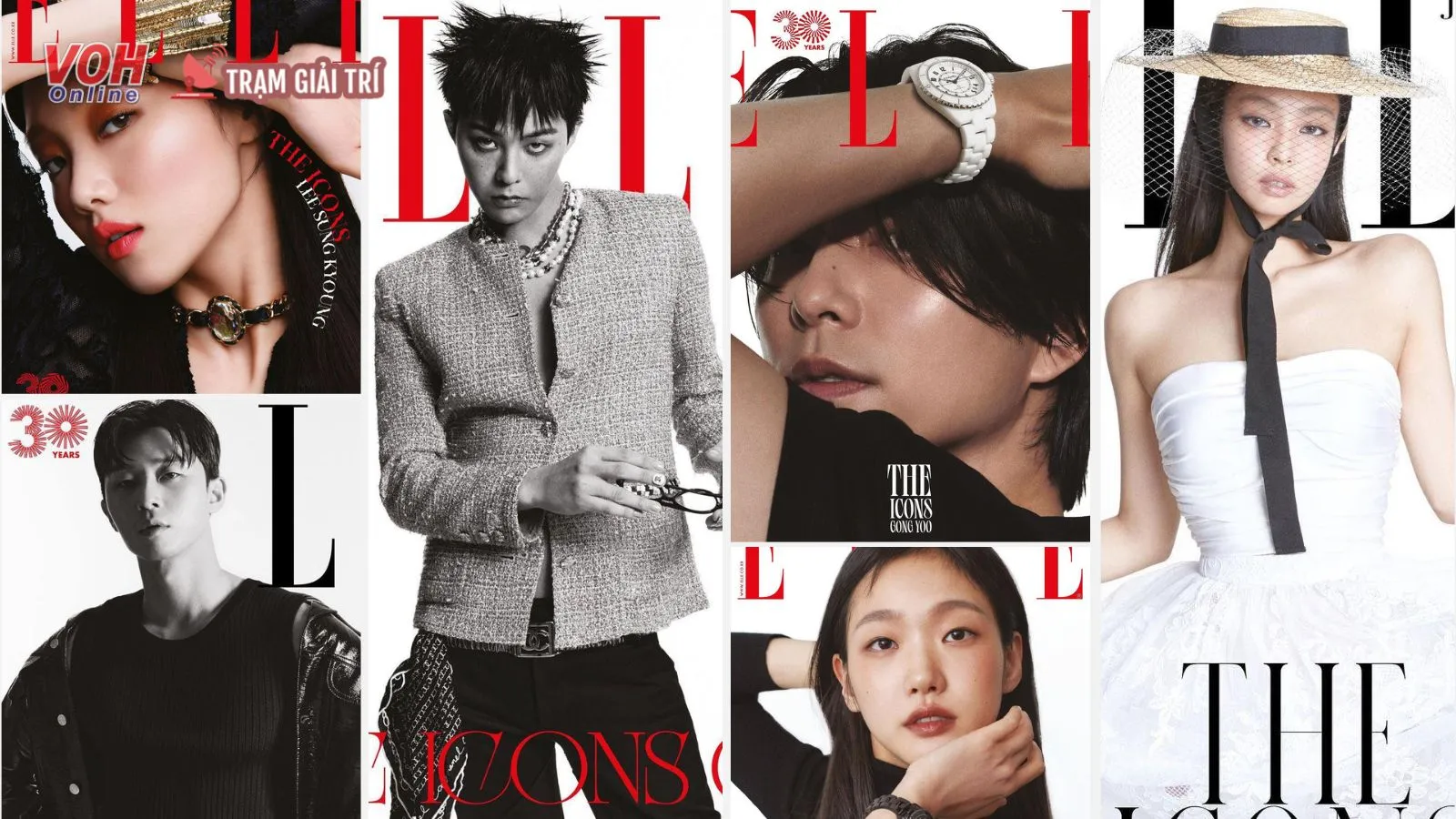 Dàn đại sứ Chanel công phá bìa Elle Korea: G-Dragon, Jennie, Gong Yoo, Lee Sung Kyung...