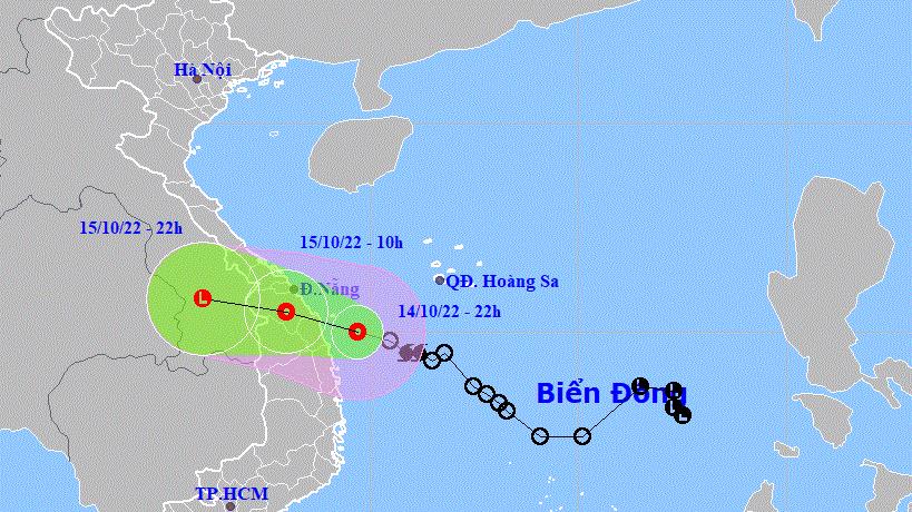 Bão số 5 vừa hình thành đã suy yếu và hướng về khu vực Đà Nẵng