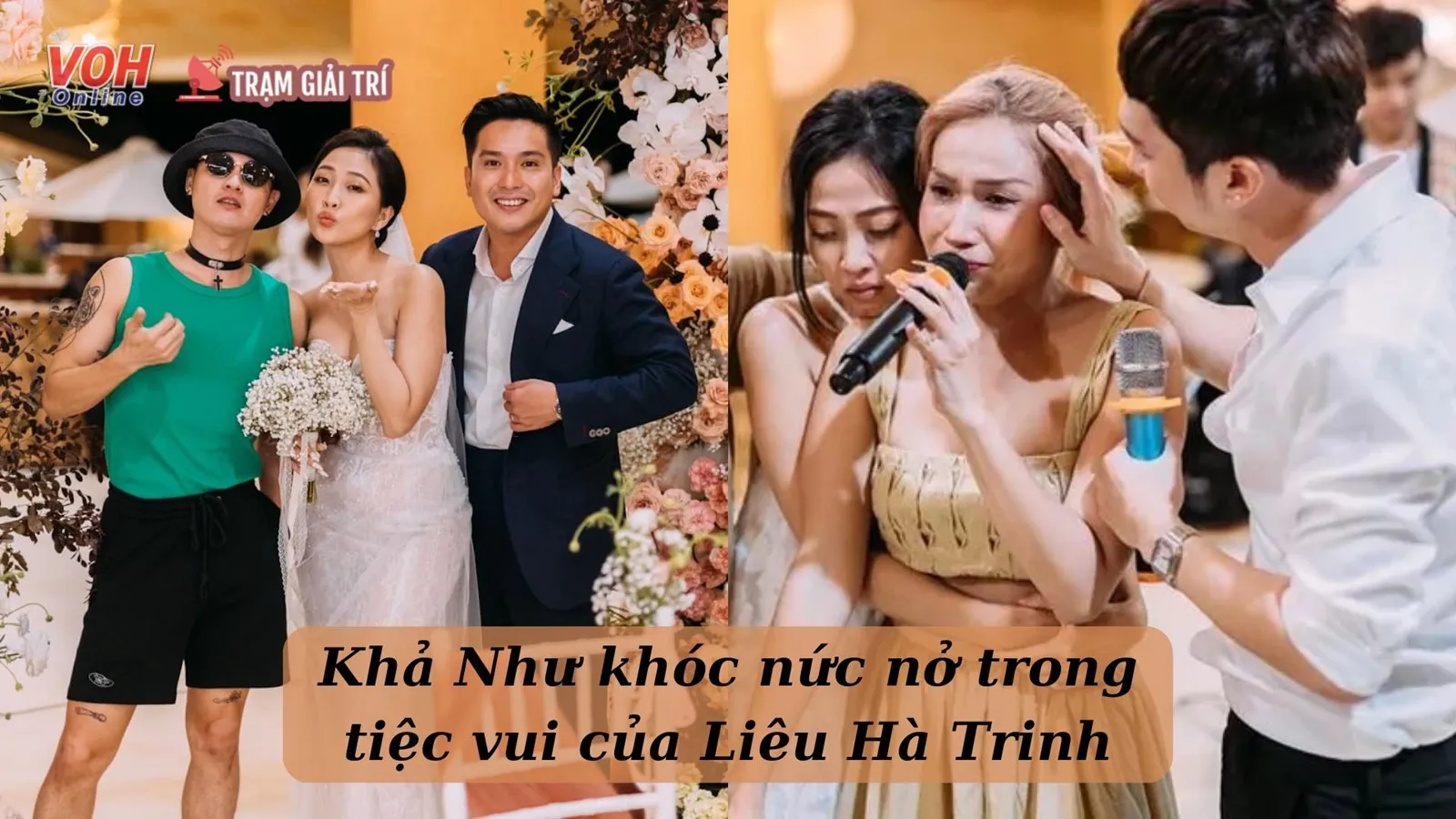 Khả Như bật khóc nức nở khi tham dự đám cưới lần 2 của MC Liêu Hà Trinh