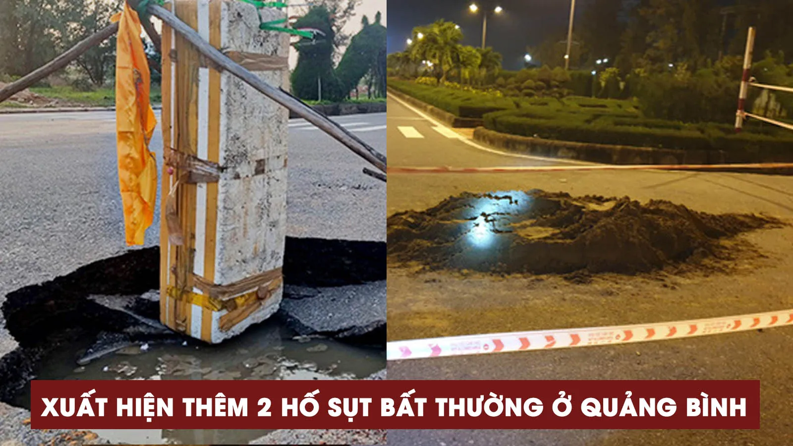 Quảng Bình: Xuất hiện thêm 2 hố “tử thần” bất thường giữa đường
