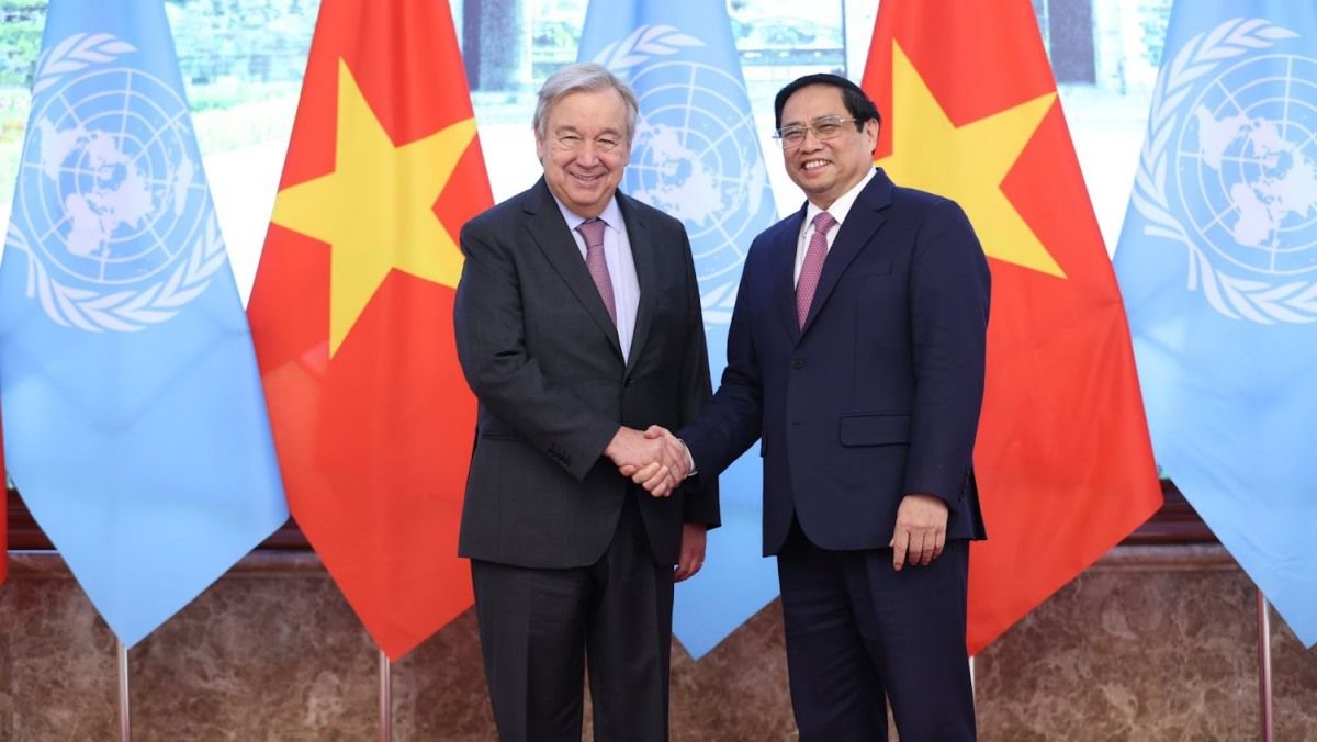 Thủ tướng Phạm Minh Chính gặp Tổng Thư ký Liên Hợp Quốc António Guterres