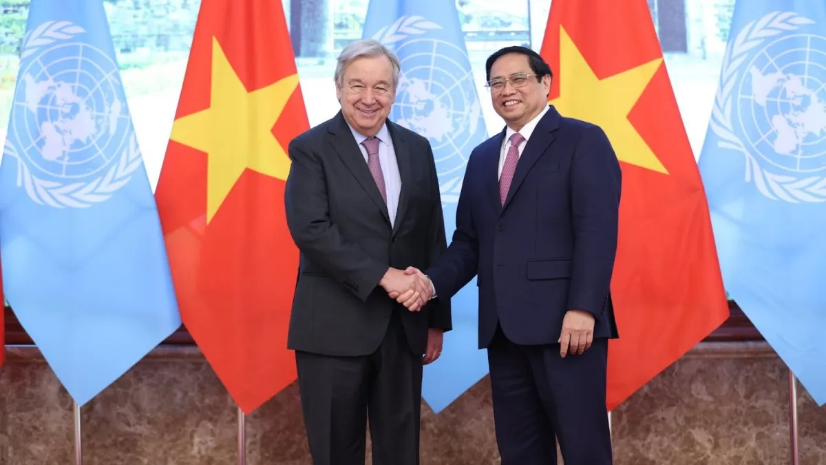 Thủ tướng Phạm Minh Chính gặp Tổng Thư ký Liên Hợp Quốc António Guterres