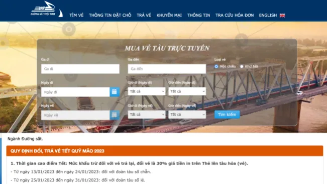 Hơn 20.000 vé tàu Tết đã được đặt mua; Hệ hống online hoạt động ổn định