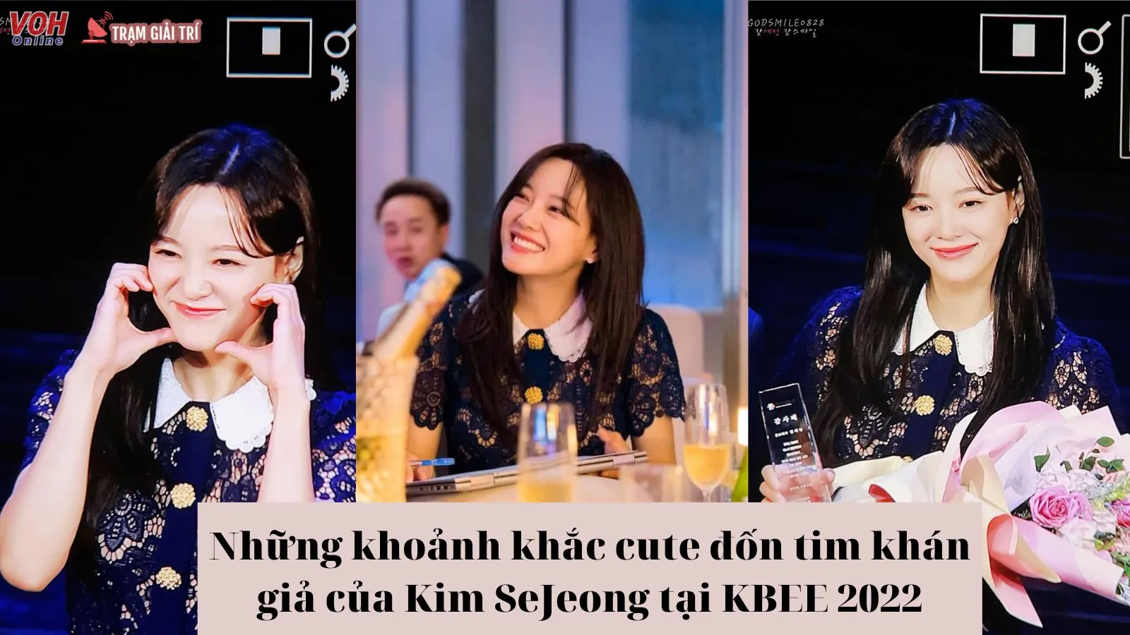 Những khoảnh khắc dễ thương đốn tim khán giả của Kim SeJeong tại KBEE 2022