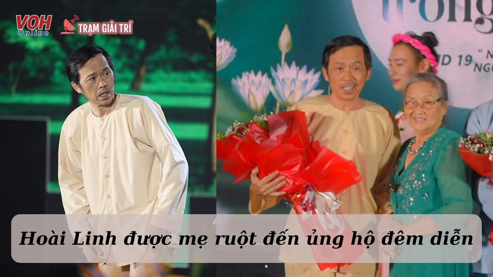 Khoảnh khắc hiếm hoi mẹ nghệ sĩ Hoài Linh đến ủng hộ con trai biểu diễn