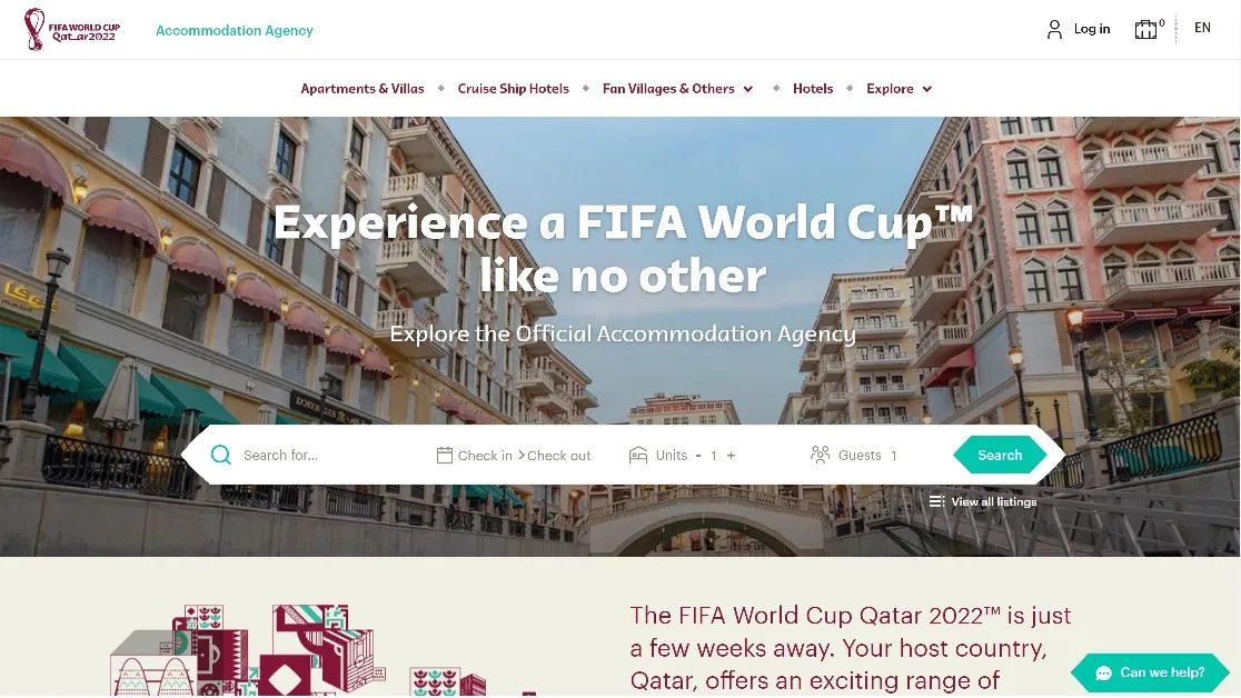 Qatar dành 70.000 phòng khách sạn cho người hâm mộ tham dự World Cup 2022