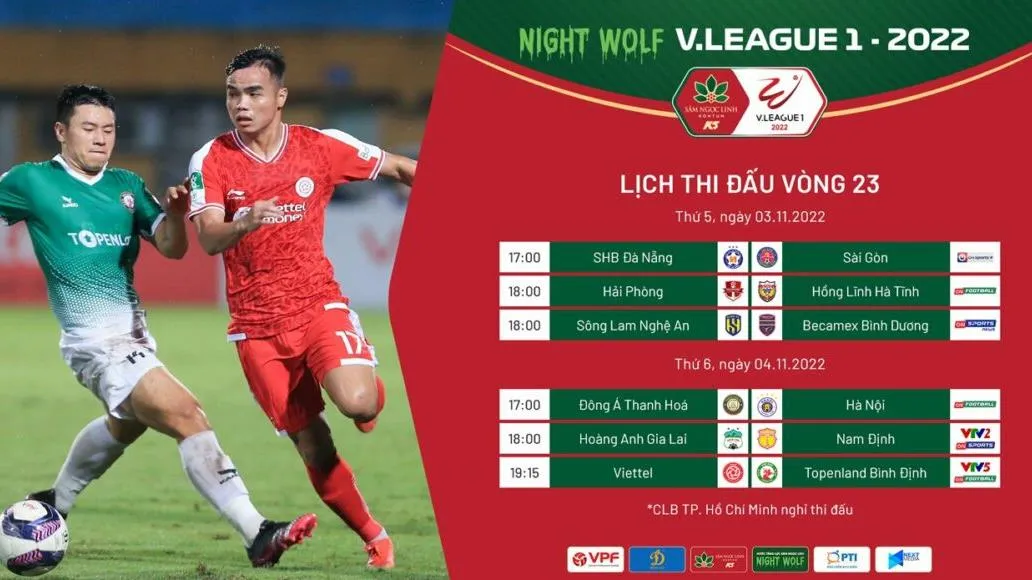 Lịch thi đấu vòng 23 V-League 2022: Tâm điểm Đà Nẵng vs Sài Gòn